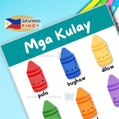 dilaw at asul pinaghalo|Colours in Filipino / Tagalog .